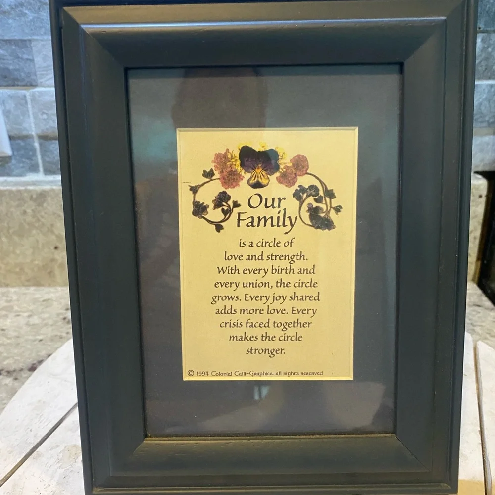 Blue‎ Picture Frame with Family Quote